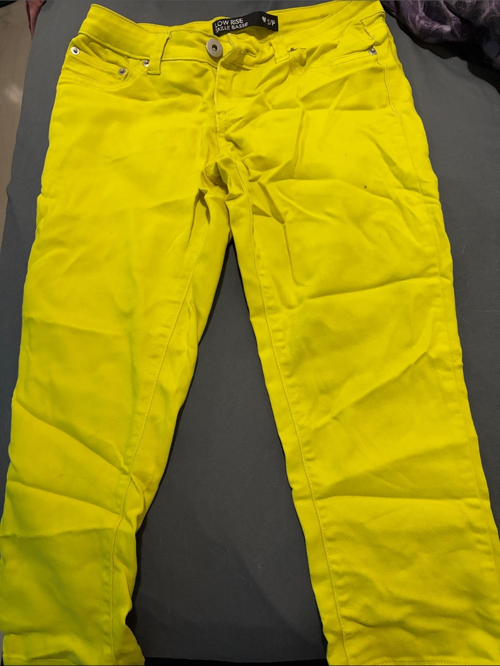 Low Rise Yellow woMen's Pants - Bright Yellow Chinos